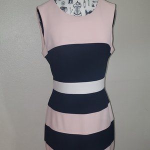 striped cocktail dress